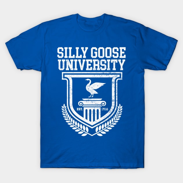 Silly Goose University: Funny College Design T-Shirt by TwistedCharm